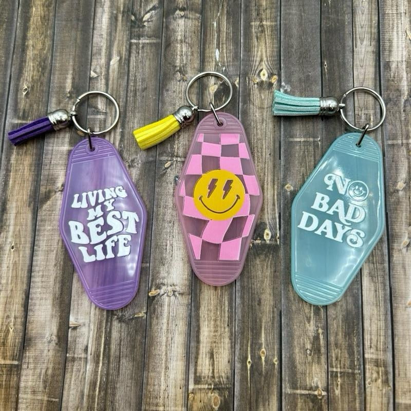 Retro Pastel Motel Keychains
