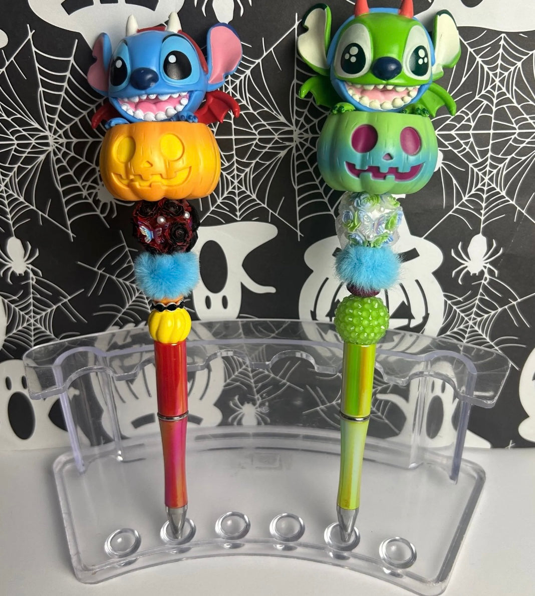 Pumpkin Alien and Friends Beaded Pens