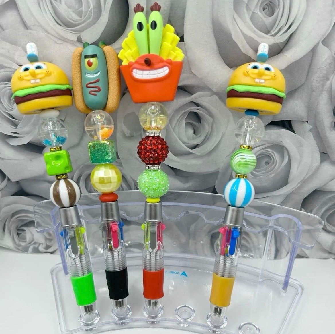 Sponge & Friends Beaded Pens
