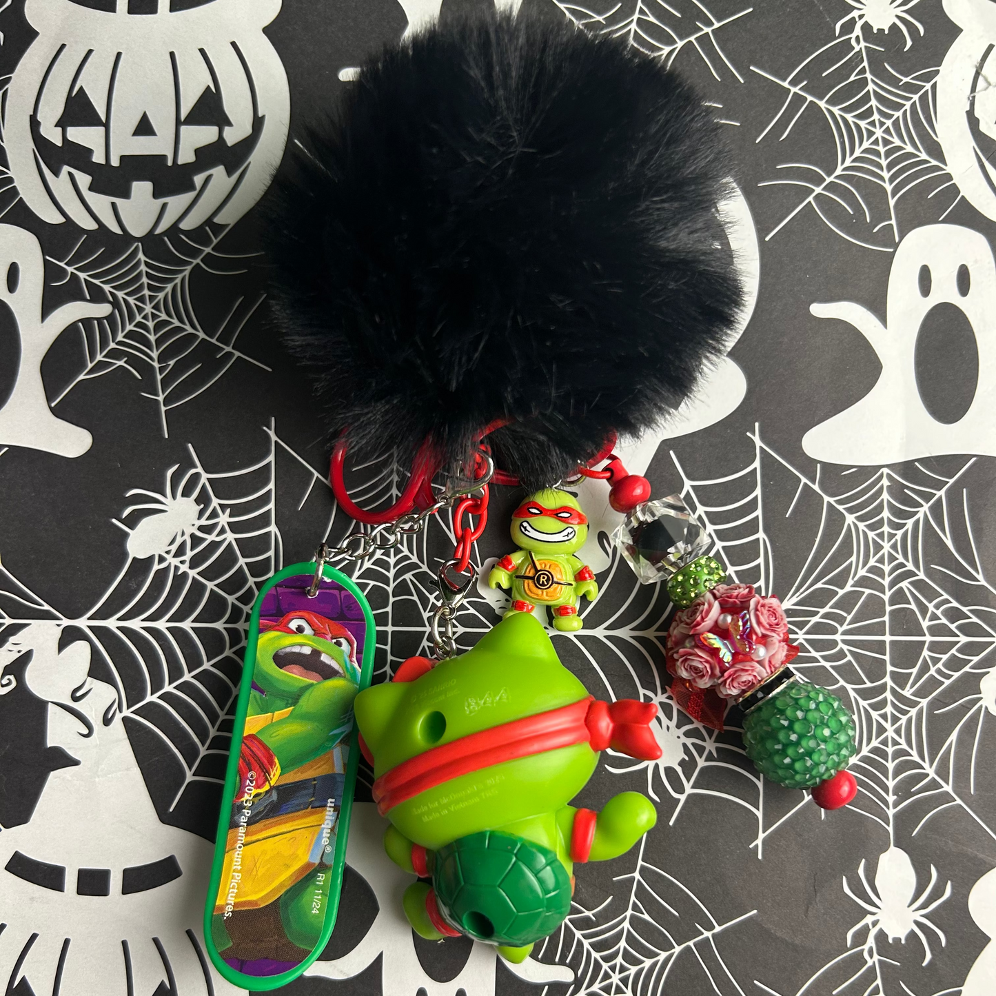 Halloween Cat & Friends Bag Keychains
