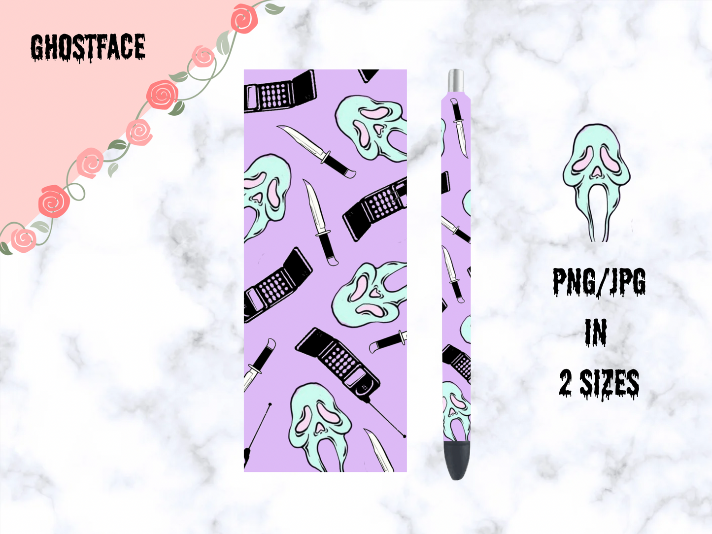 Halloween Ghostface Pen Wrap