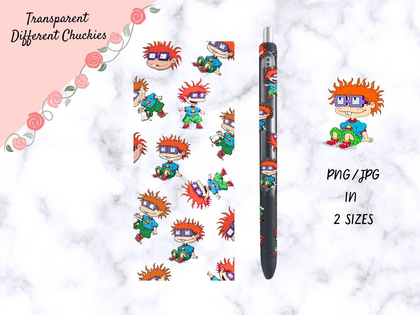 Transparent Different Chuckies Pen Wrap
