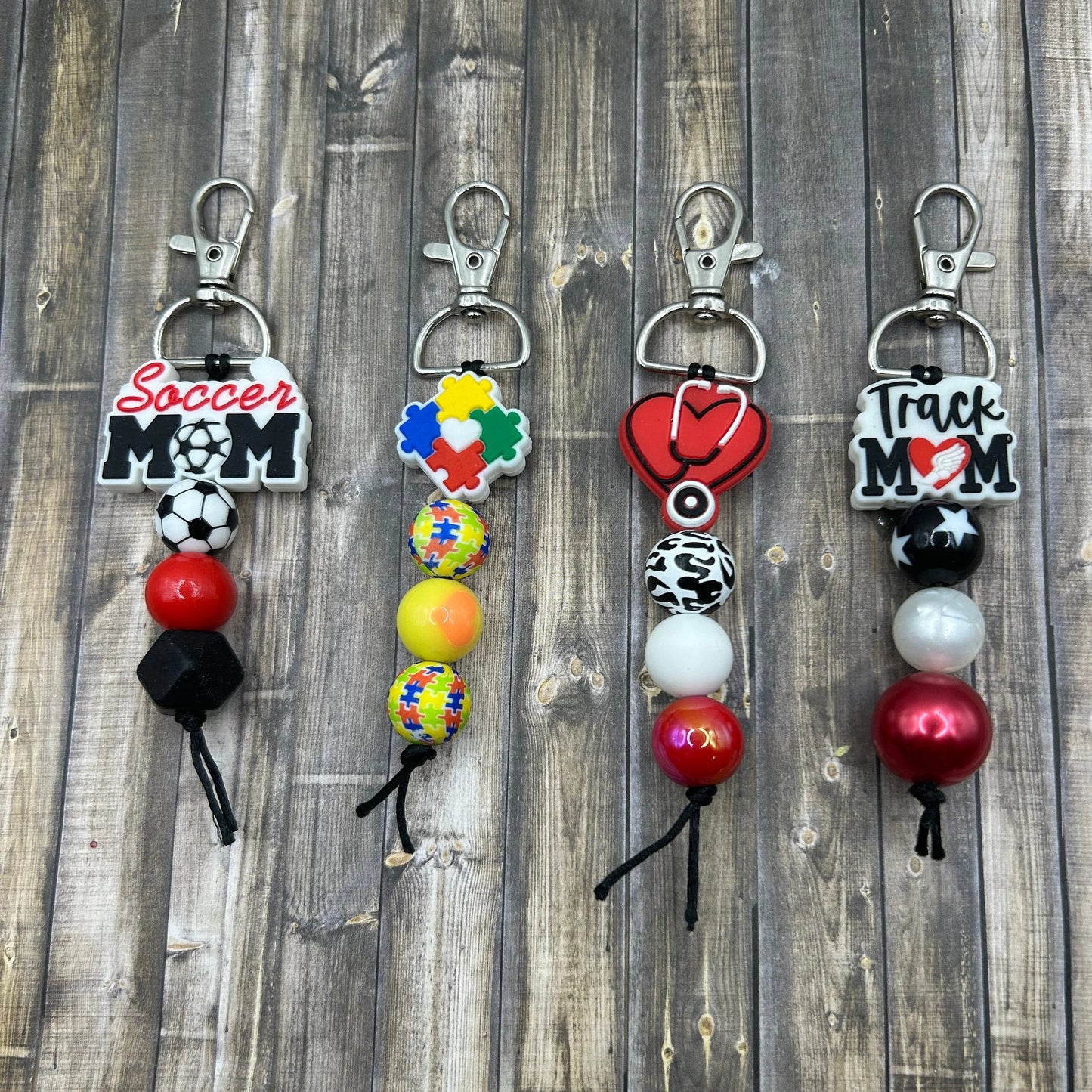 Beaded Nylon Keychains