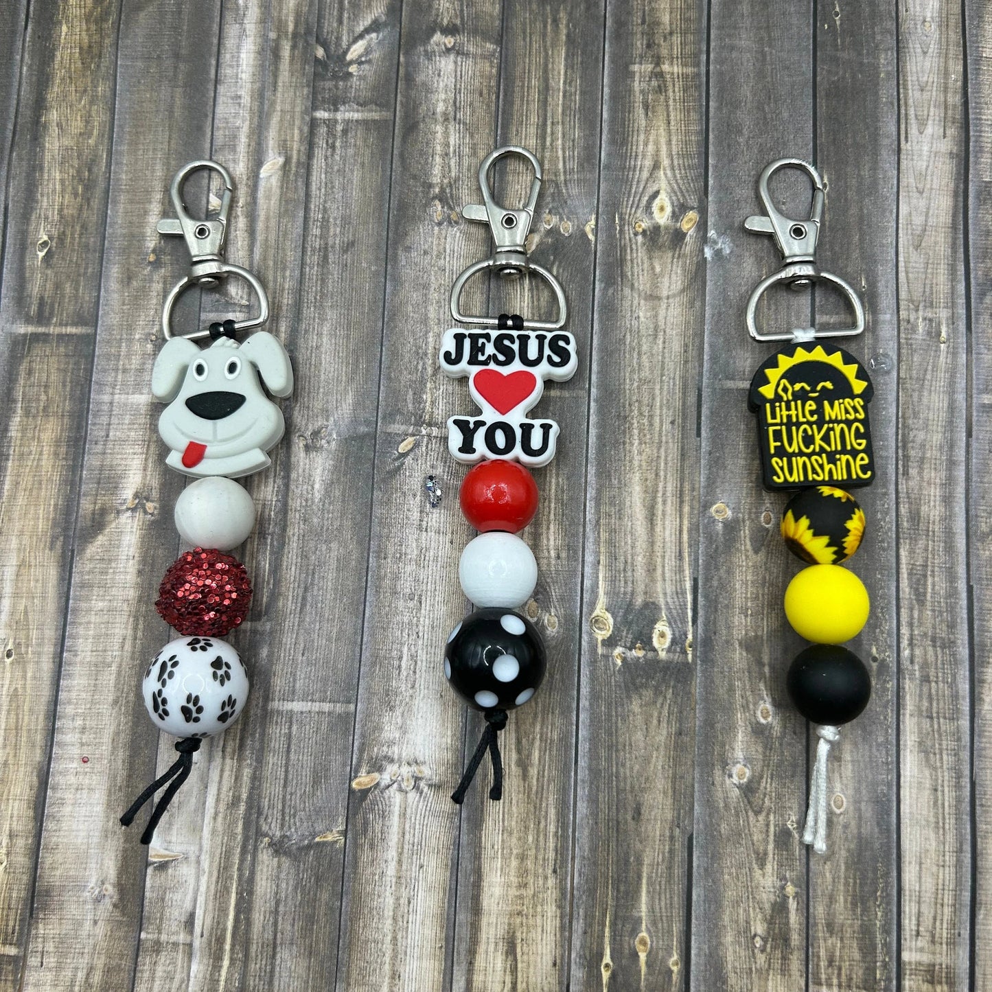 Beaded Nylon Keychains