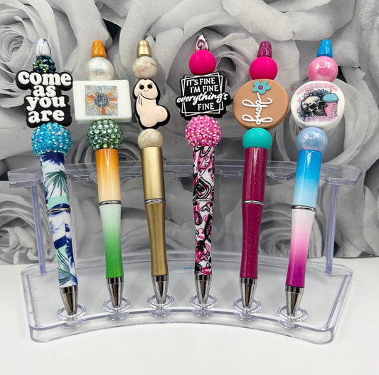 Spicy Saying Beaded Focal Pens