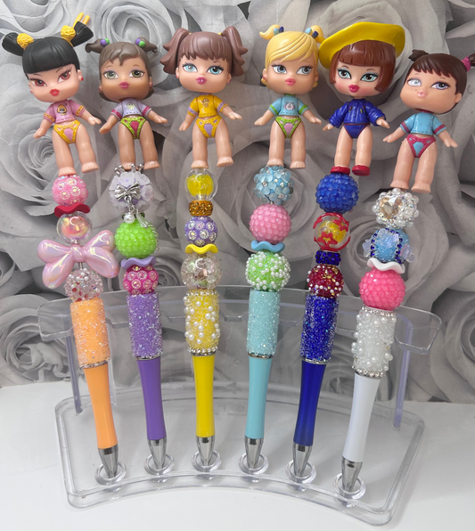 Vintage Babyz Doll Beaded Pens