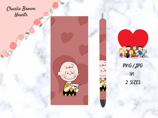 Charlie Brown Hearts Pen Wrap