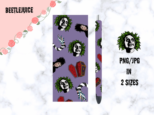 Halloween Beetlejuice Pen Wrap
