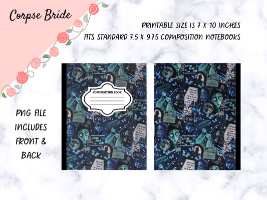 Corpse Bride Composition Notebook Cover