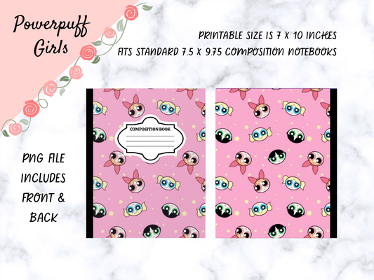Powerpuff Girls Composition Notebook Cover