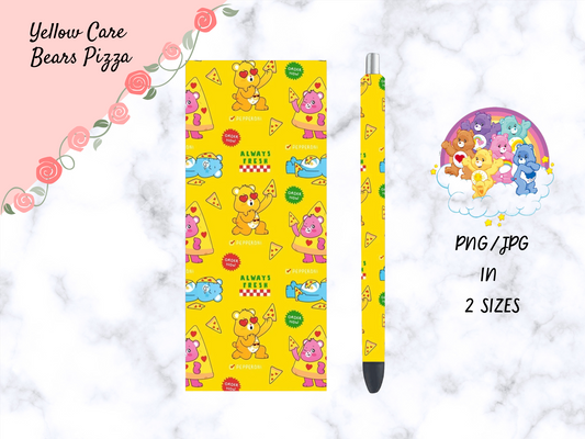 Yellow Care Bears Pizza Pen Wrap