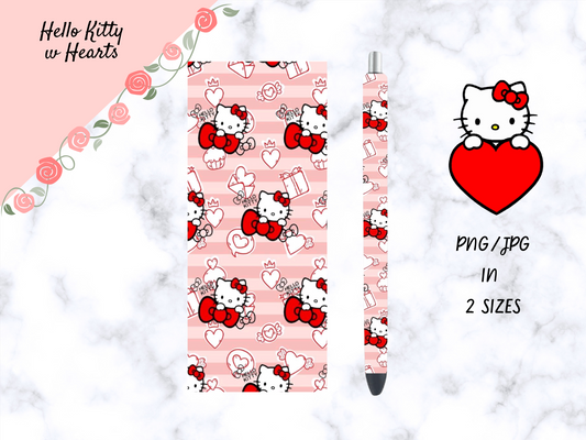Hello Kitty W/ Hearts Pen Wrap