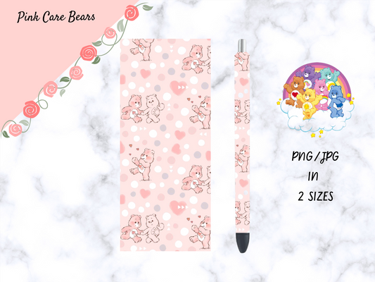 Pink Care Bears Pen Wrap