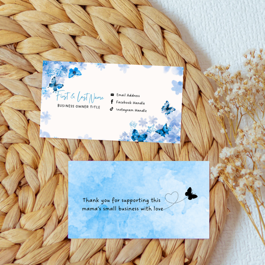 Blue Butterflies Business Cards