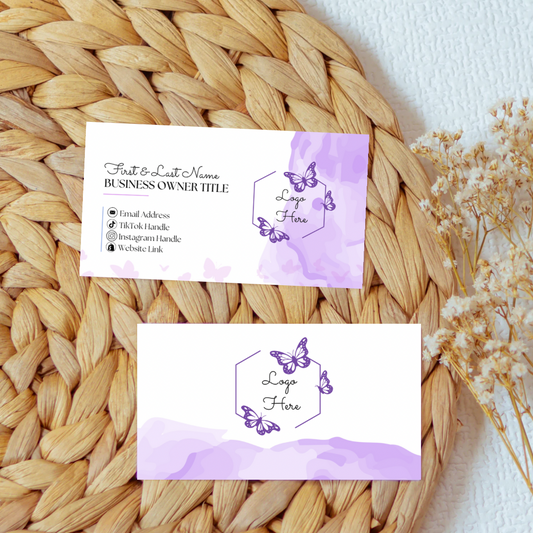 Purple Butterflies Business Cards