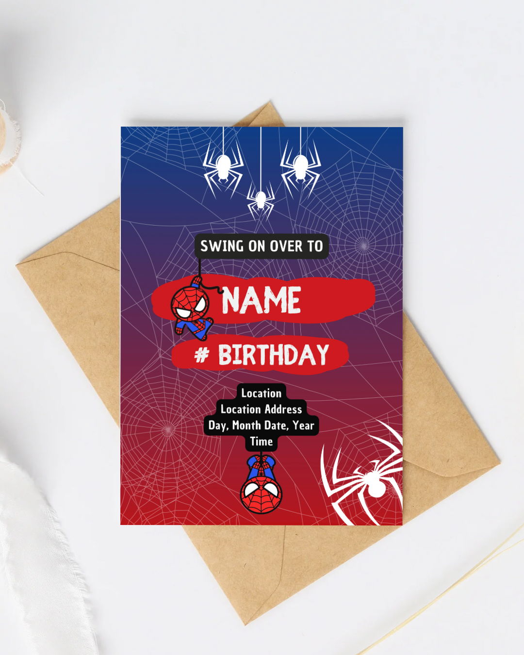 Spider-Man Birthday Invitations