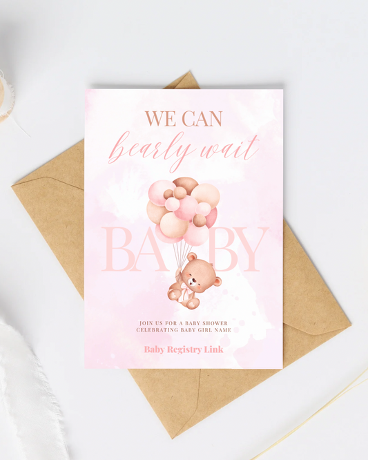 Bear Baby Shower Invitations