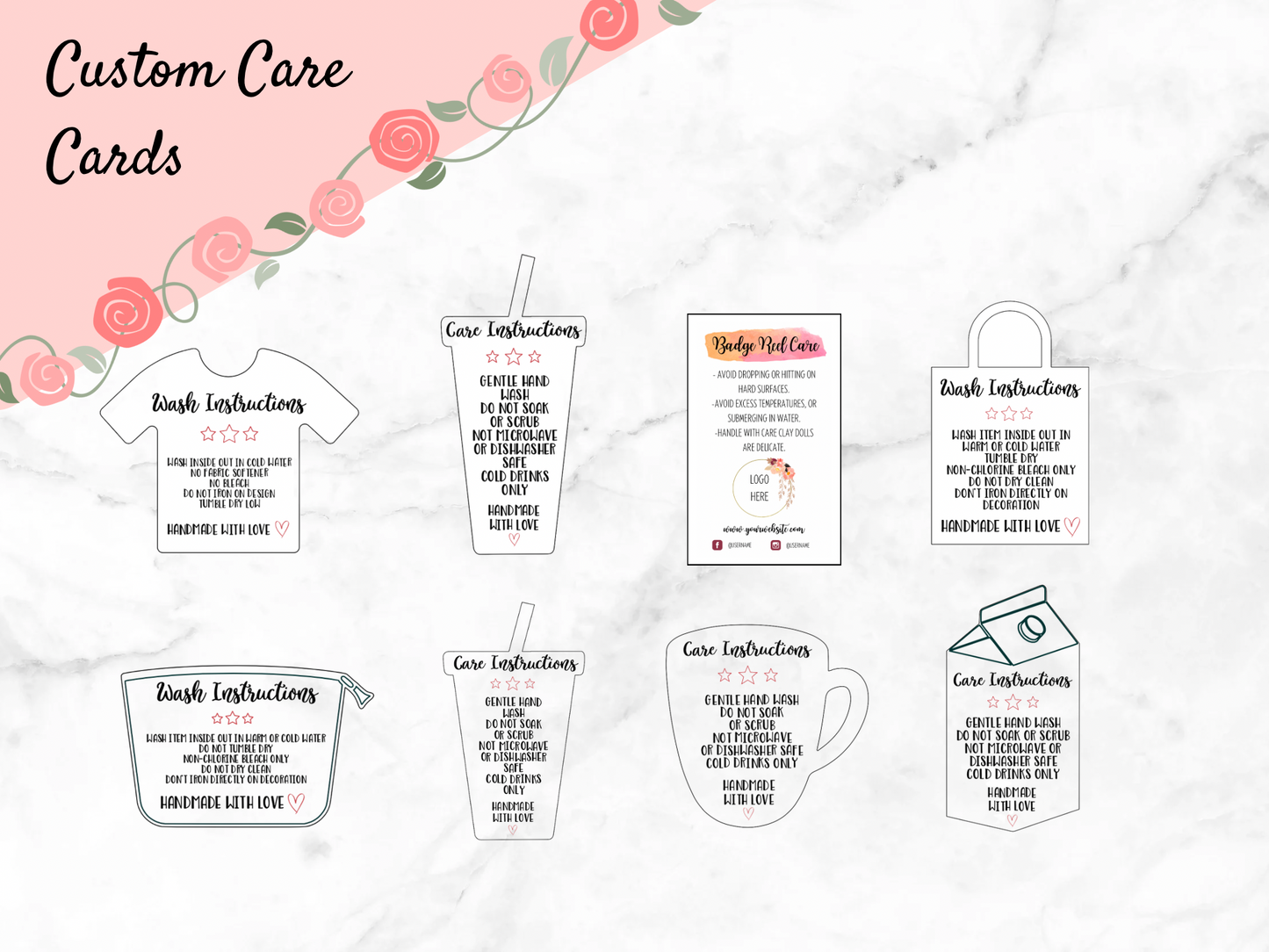 Customized Wash & Care Instructions