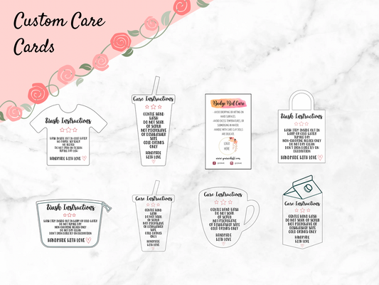Customized Wash & Care Instructions