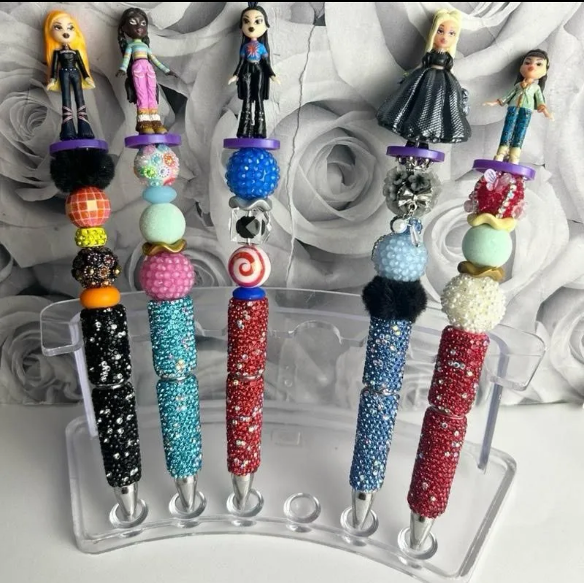 Mini Adult Doll Beaded Pens