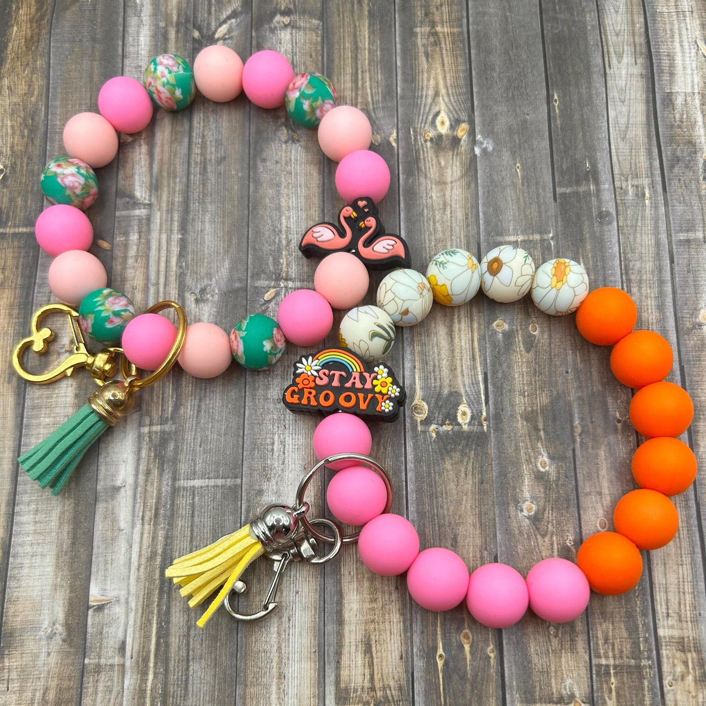 Beaded Wristlet Keychains