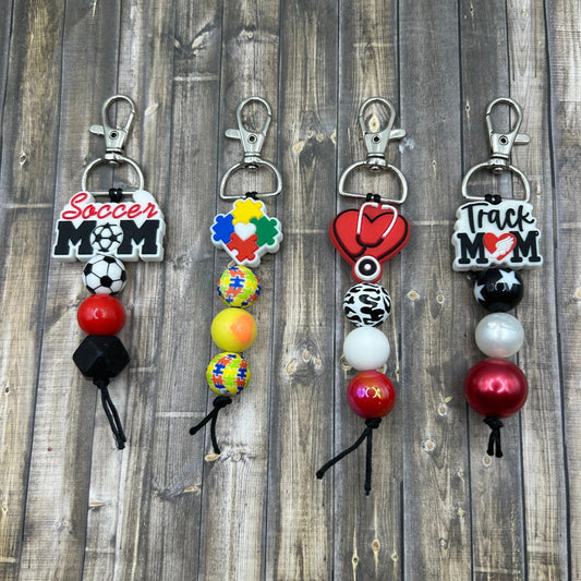 Beaded Nylon Keychains