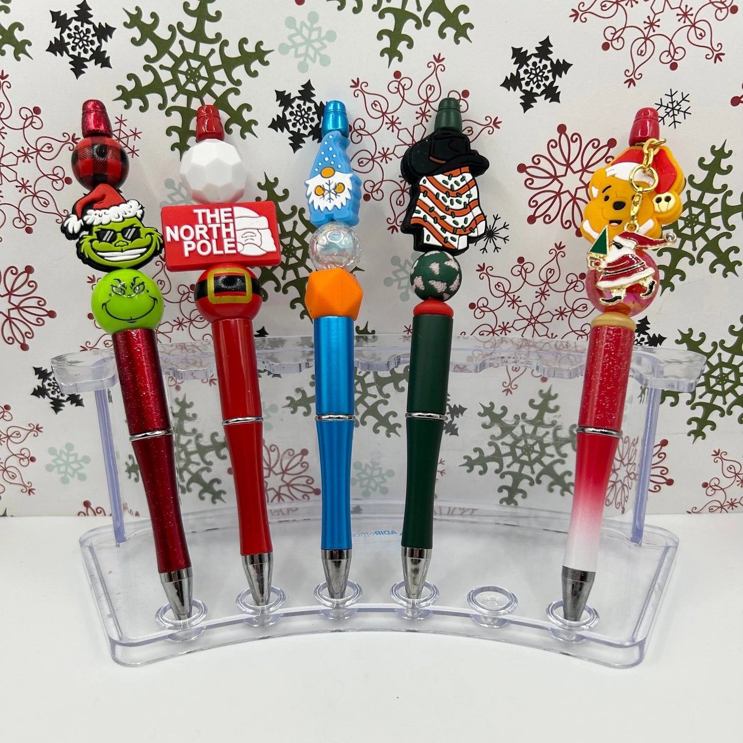 Christmas Beaded Focal Pens