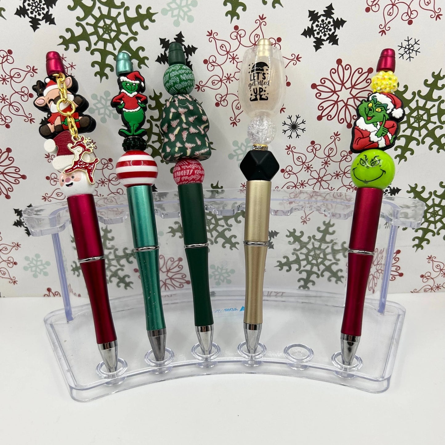 Christmas Beaded Focal Pens