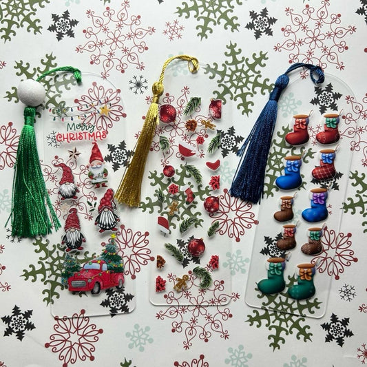 Acrylic Christmas Tassel Bookmarks