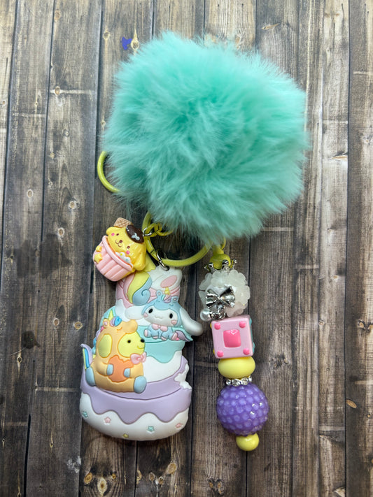 HK & Friends Pompom Purse Keychains